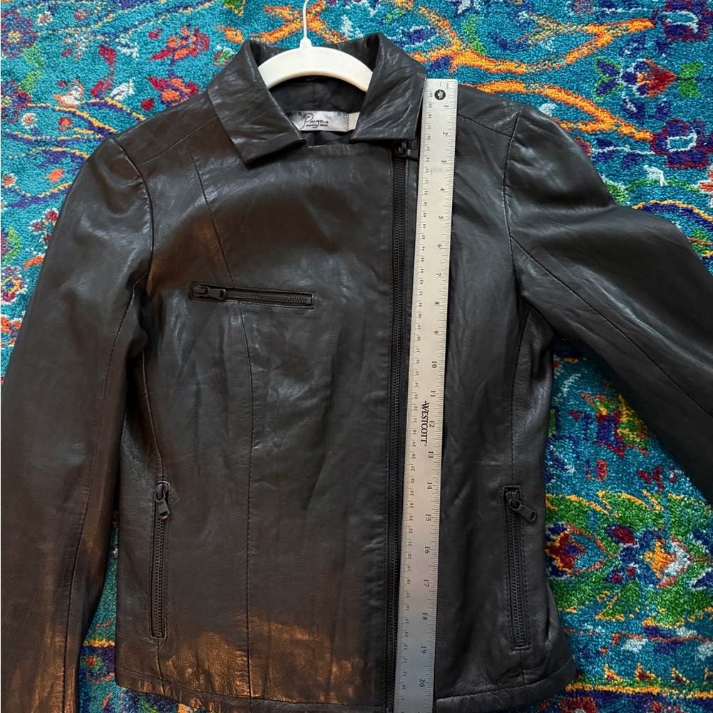 PAIGE Black Leather Moto Jacket XS - Picture 14 of 14